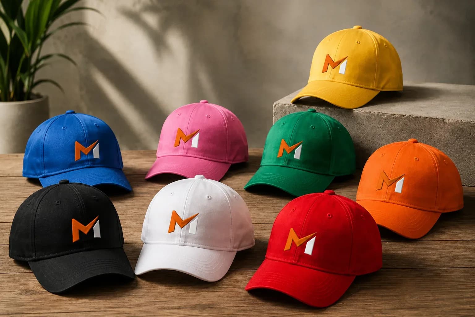 Caps in verschillende kleuren
